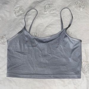 Silver TNA crop top